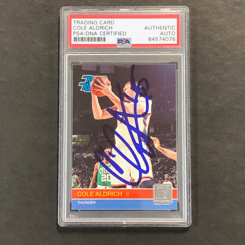 2010-11 Donruss Rated Rookie #238 Cole Aldrich Signed Card AUTO PSA Slabbed RC Thunder