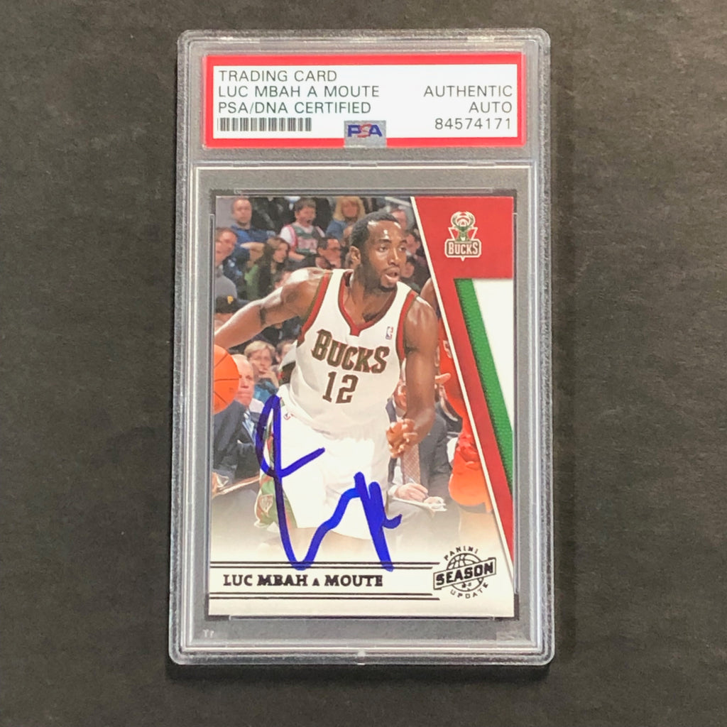 2010 11 Panini Season Update 67 Luc Mbah a Moute Signed Card AUTO PSA Golden State Memorabilia