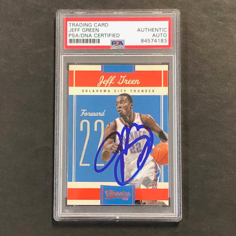 2010-11 Classics Basketball #34 Jeff Green Signed Card AUTO PSA/DNA Slabbed Thunder