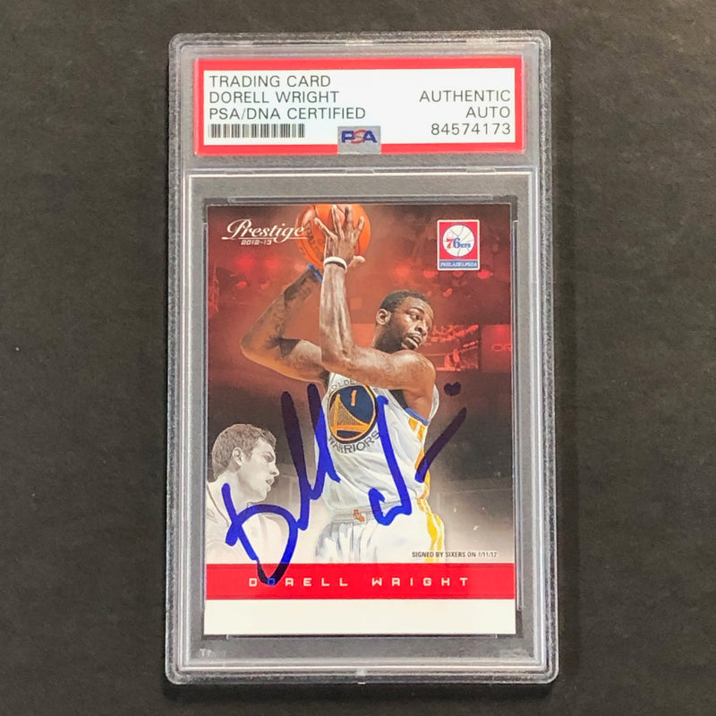 2012-13 Panini Prestige #145 Dorell Wright Signed Card AUTO PSA Warriors
