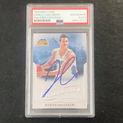 2012-13 Panini Brilliance #58 Danilo Gallinari Signed AUTO PSA Slabbed Nuggets