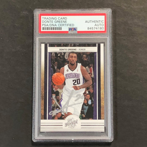 2009-10 Panini Season Update #150 Donte Greene Signed Card AUTO PSA/DNA Slabbed Kings