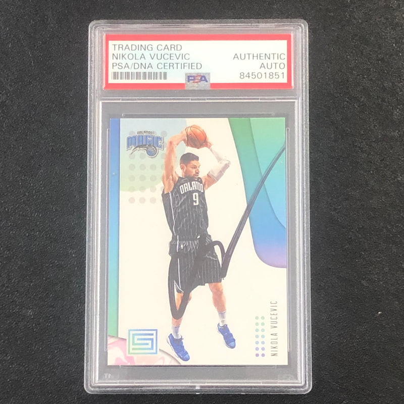 2018-19 Panini Status #99 Nikola Vucevic Signed Card AUTO PSA Slabbed Magic