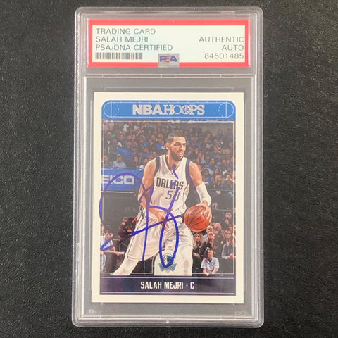 2017-18 NBA Hoops #130 Salah Mejri Signed Card AUTO PSA Slabbed Mavericks