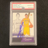 2014-15 Panini Prestige #92 Jeremy Lin Signed Card AUTO 10 PSA Slabbed Lakers