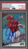 2016 Bowman Platinum #TP-JO Jhailyn Ortiz Signed Card PSA Slabbed Auto Phillies