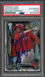 2016 Bowman Chrome #BSU-JO Jhailyn Ortiz Signed Card PSA Slabbed Auto Phillies