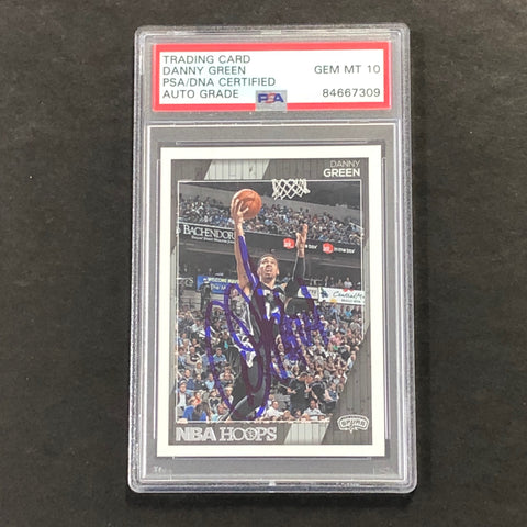 2016-17 NBA Hoops #235 Danny Green Signed Card AUTO 10 PSA Slabbed Spurs