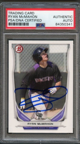 2014 Bowman Draft #60 Ryan McMahon Signed Card PSA Slabbed Auto