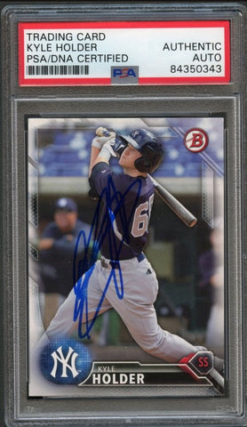 2016 Bowman #BP83 Kyle Holder Signed Card PSA Slabbed Auto Yankees