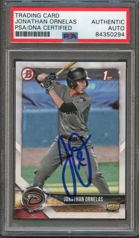 2018 Bowman Draft #BD-29 Jonathan Ornelas Signed Card PSA Slabbed Auto Diamondbacks