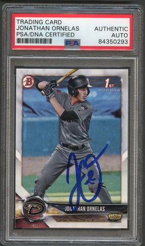 2018 Bowman Draft #BD-29 Jonathan Ornelas Signed Card PSA Slabbed Auto Diamondbacks