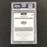 2016-17 NBA HOOPS #102 Jrue Holiday Signed Card AUTO PSA Slabbed Pelicans