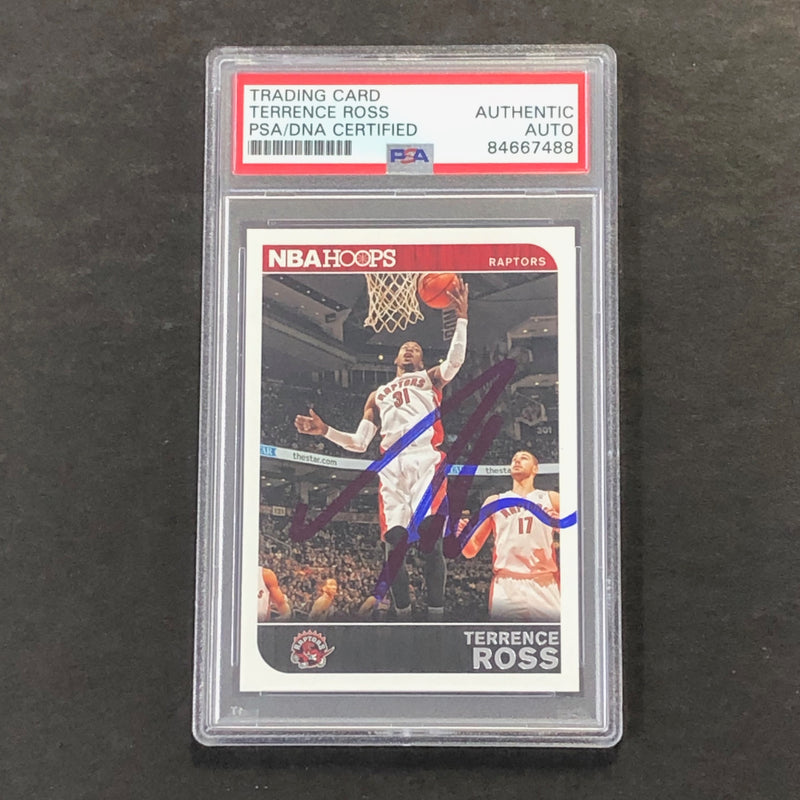 2014-15 NBA Hoops #258 Terrence Ross Signed Card AUTO PSA Slabbed Toronto Raptors