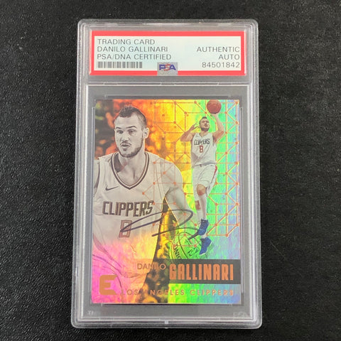 2017-18 Panini Essentials #42 Danilo Gallinari Signed Card AUTO PSA Slabbed Clippers