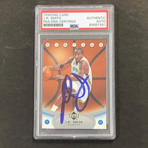 2006-07 Upper Deck Ovation #54 J.R. Smith Signed AUTO PSA Slabbed Nuggets
