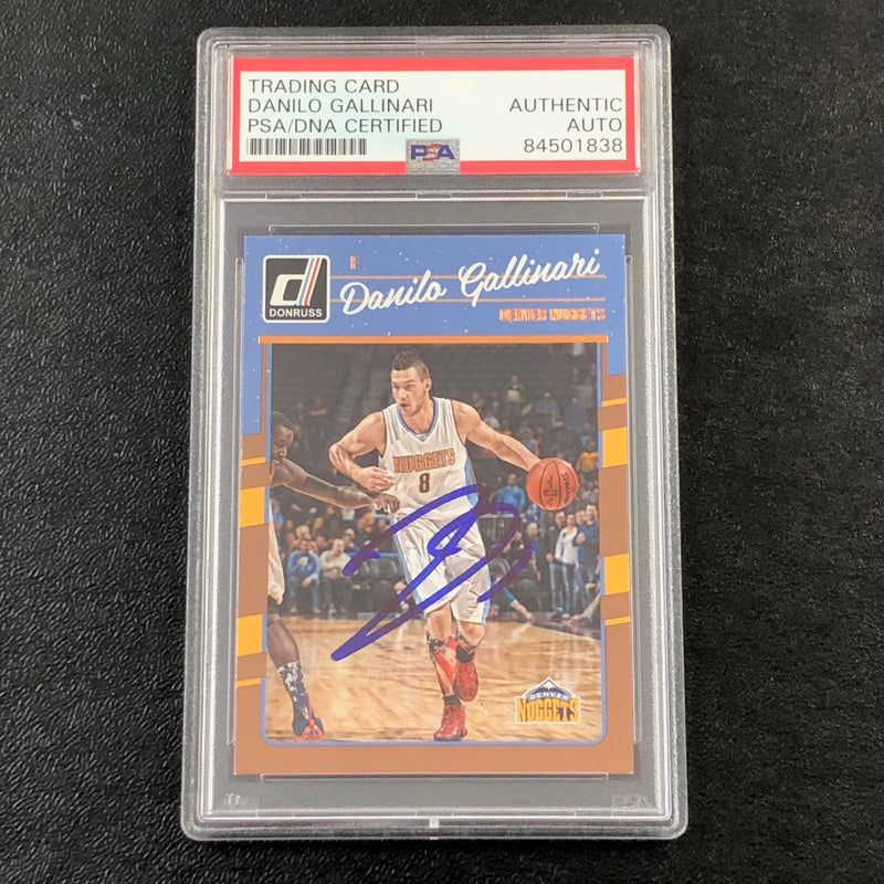 2016-17 Donruss Basketball #87 Danilo Gallinari Signed AUTO PSA Slabbed Nuggets
