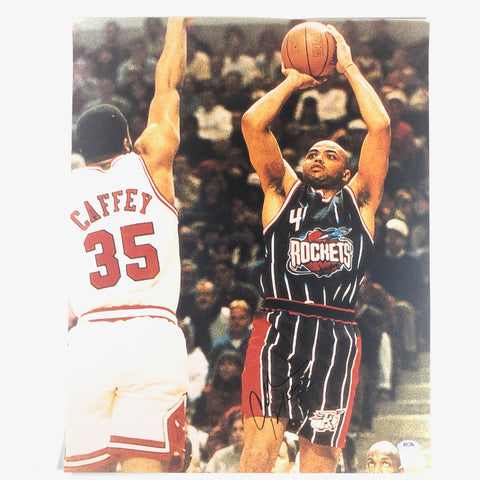 Charles Barkley signed 16x20 photo PSA/DNA Houston Rockets TNT Autographed