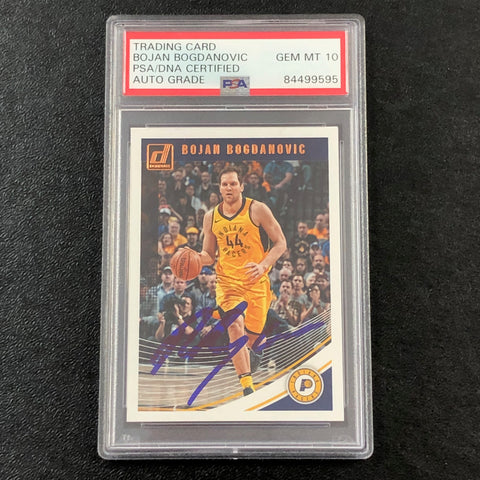 2018-19 Donruss #122 Bojan Bogdanovic Signed Card AUTO 10 PSA Slabbed Pacers