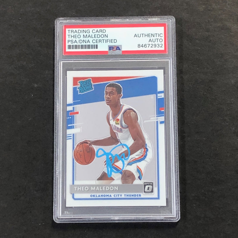 2020-21 Optic Rated Rookie #289 Theo Maledon Signed Card AUTO PSA Slabbed RC