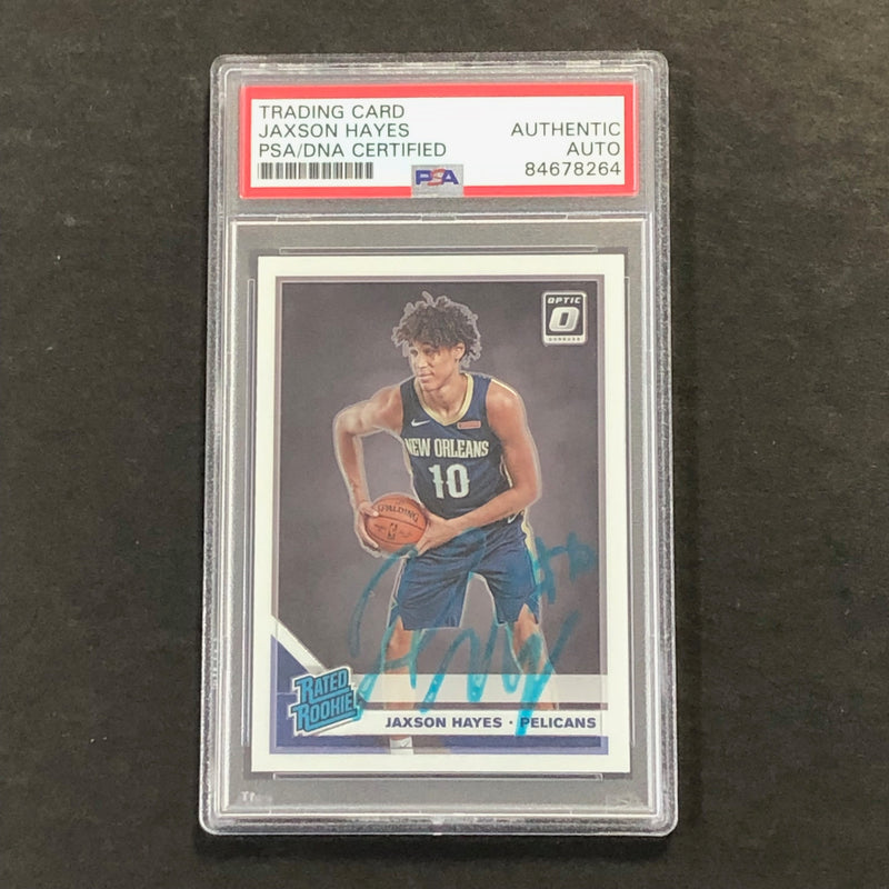 2019-20 Optic Rookie Card #190 Jaxson Hayes Signed Card AUTO PSA Slabbed RC Pelicans