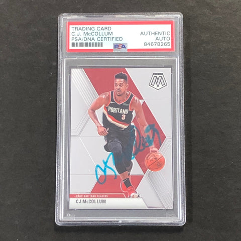 2019-20 Panini #15 CJ McCollum Signed Card AUTO PSA Slabbed Blazers