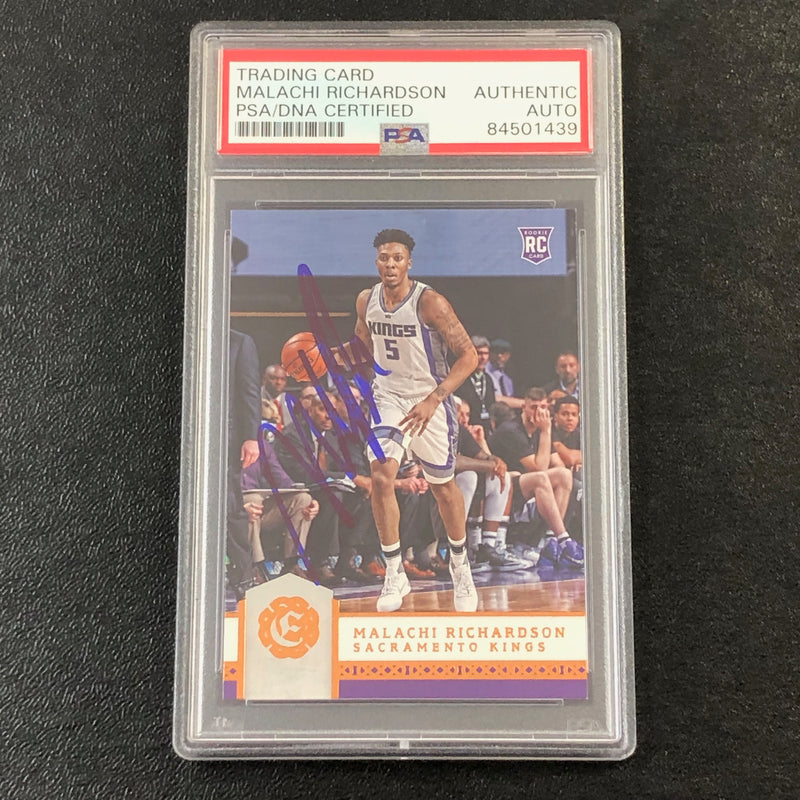 2016-17 Panini Excalibur #153 Malachi Richardson Signed Card AUTO PSA Slabbed RC Kings