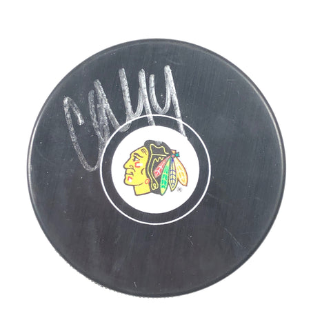 CALVIN de HAAN signed Hockey Puck PSA/DNA Chicago Blackhawks Autographed