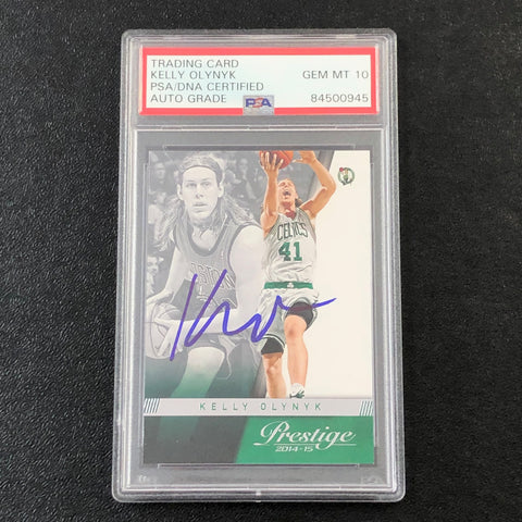 2014-15 Panini Prestige #55 Kelly Olynyk Signed Rookie Card AUTO 10 PSA Slabbed Celtics