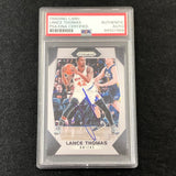 2017-18 Panini Prizm #278 Lance Thomas Signed Card AUTO PSA Slabbed Knicks