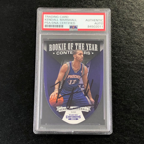 2012-13 Panini Contenders Rookie of the Year #10 Kendall Marshall Signed Card AUTO PSA Slabbed Suns