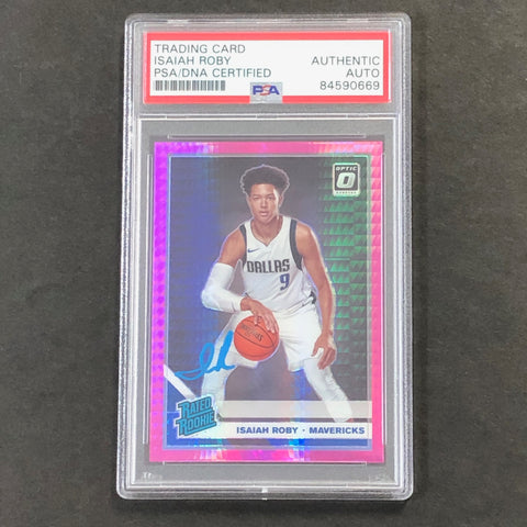 2020 Optic Rated Rookie Pink Prizm #191 Isaiah Roby Signed Card AUTO PSA Slabbed RC Mavericks