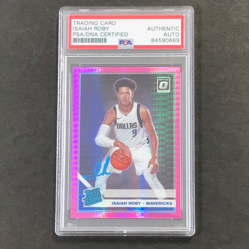 2020 Optic Rated Rookie Pink Prizm #191 Isaiah Roby Signed Card AUTO PSA Slabbed RC Mavericks