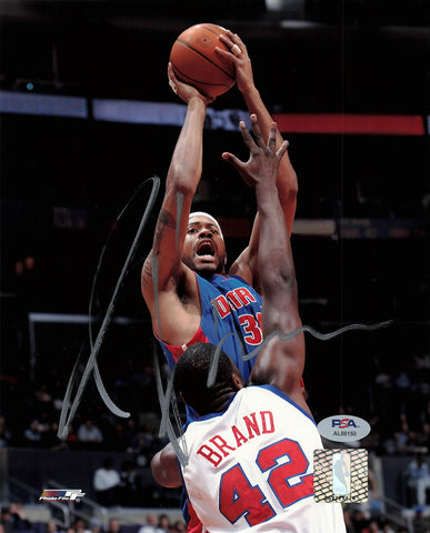 Rasheed Wallace Signed 8x10 Photo Detroit Pistons PSA/DNA