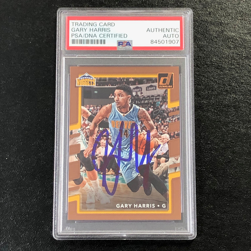 2017-18 Donruss #36 Gary Harris signed Auto Card PSA/DNA Slabbed Nuggets
