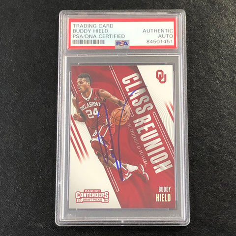 2016-17 Contenders Draft Picks #4 Buddy Hield Signed Card AUTO PSA Slabbed Oklahoma