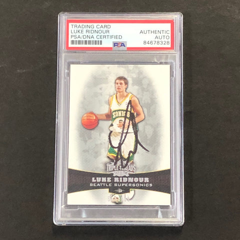 2003-04 Triple-Threads #66 Luke Ridnour Signed Card AUTO PSA Slabbed Sonics