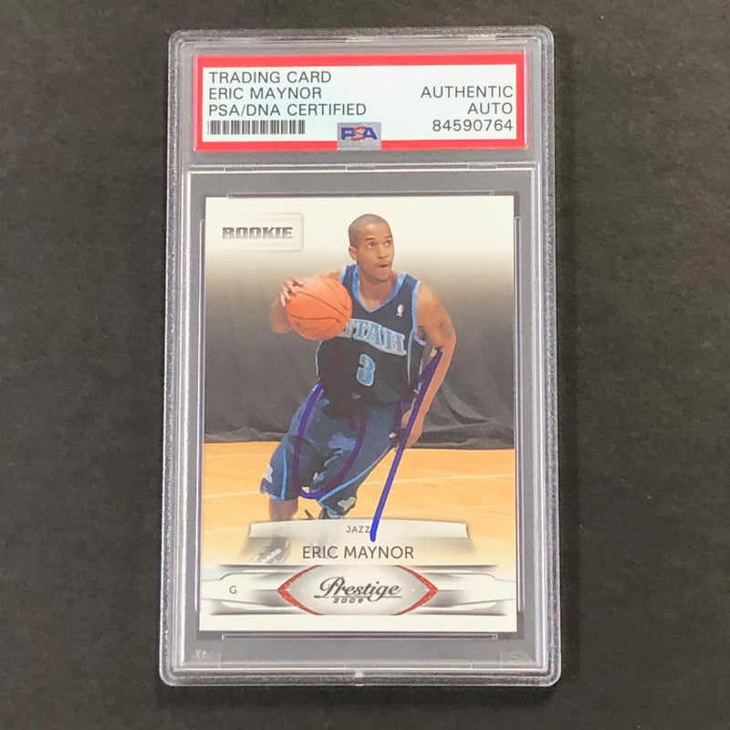 2009-10 Panini Prestige #170 Eric Maynor Signed Card AUTO PSA Slabbed RC Jazz