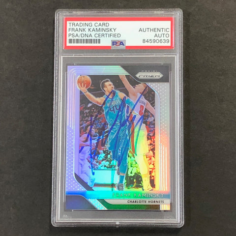 2018-19 Panini Prizm Silver #60 Frank Kaminsky Signed Card AUTO PSA Slabbed Hornets
