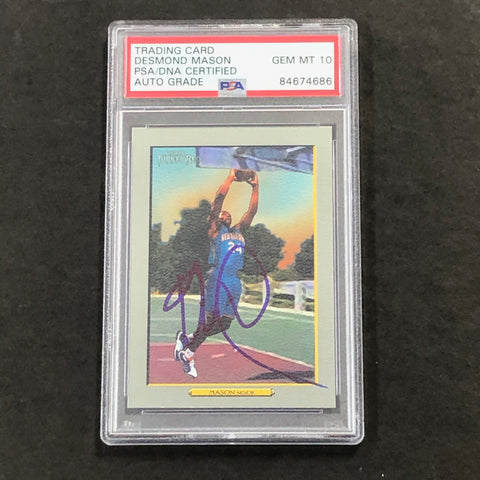 2008 NBA Topps Turkey Red #98 Desmond Mason Signed Card Auto 10 PSA/DNA Slabbed