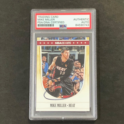 2011-12 NBA Hoops #120 Mike Miller Signed Card AUTO PSA Slabbed Heat