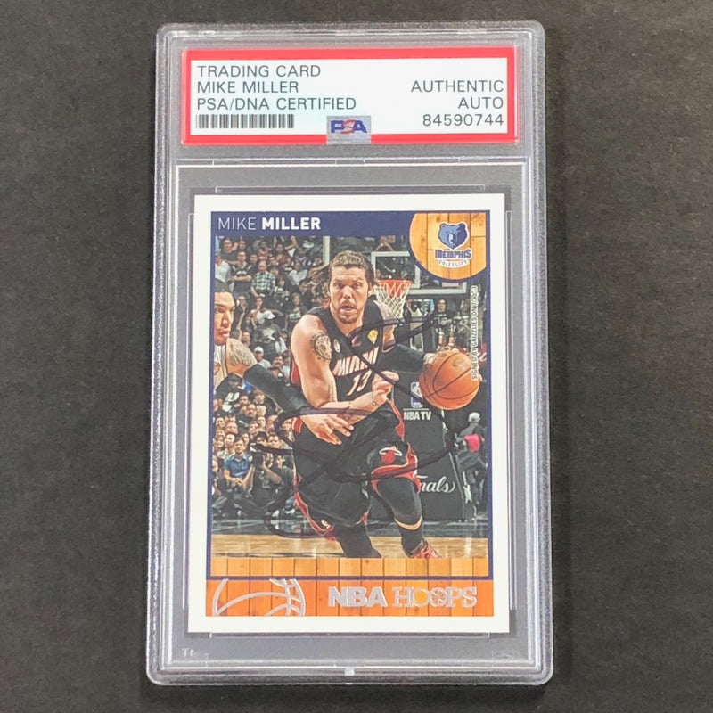 2013-14 NBA Hoops #67 Mike Miller Signed Card AUTO PSA Slabbed Grizzlies