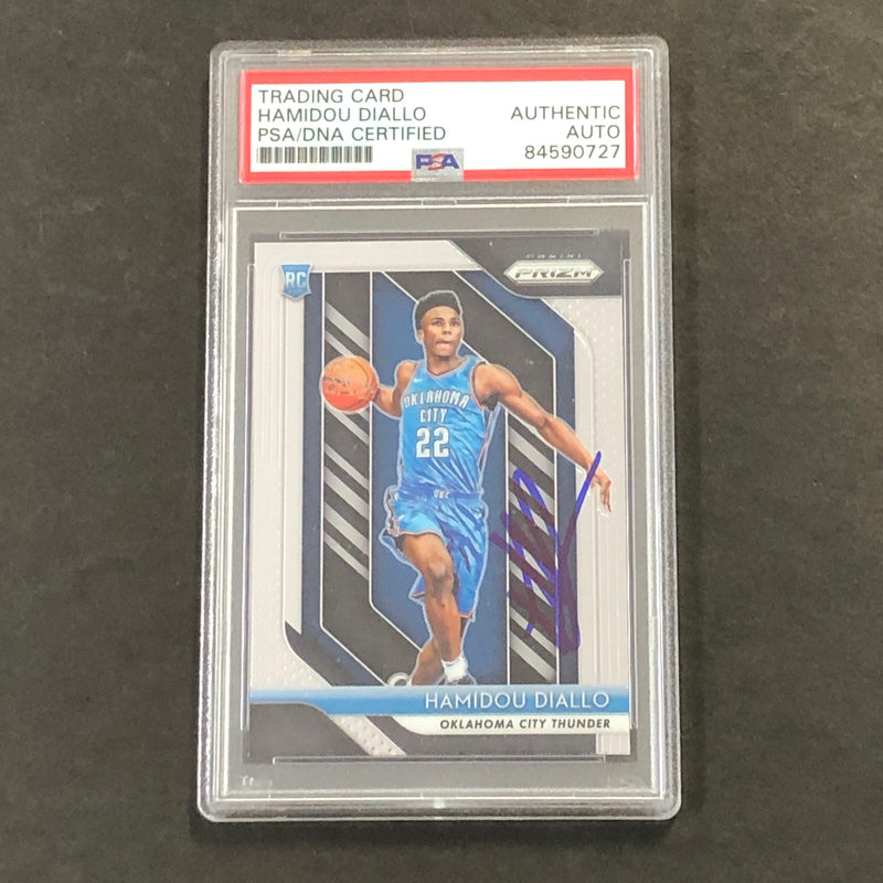 2018-19 Panini Prizm #9 Hamidou Diallo Signed Card AUTO PSA Slabbed RC Thunder