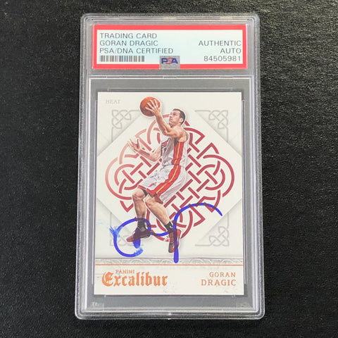 2015-16 Panini Excalibur #102 Goran Dragic Signed Card AUTO PSA/DNA Slabbed Heat