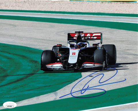 Romain Grosjean signed 8x10 photo JSA Autographed