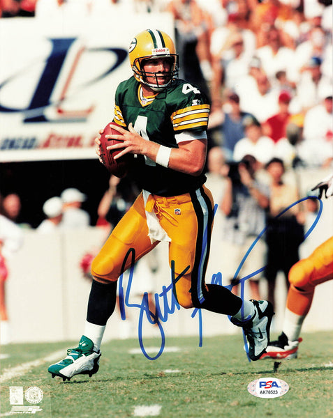 BRETT FAVRE Signed 8X10 PHOTO PSA/DNA Green Bay Packers