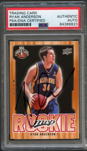 2008-09 Upper Deck MVP #220 Ryan Anderson Signed Card AUTO PSA Slabbed Rookie RC