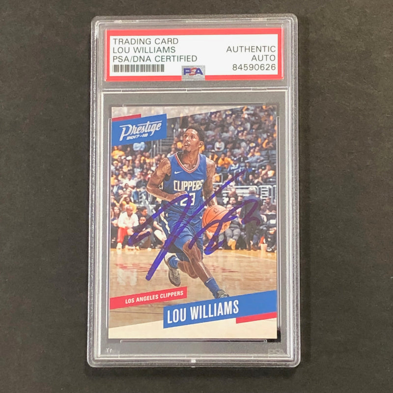2017-18 Panini Prestige #30 Louis Lou Williams Signed Card AUTO PSA Slabbed Clippers