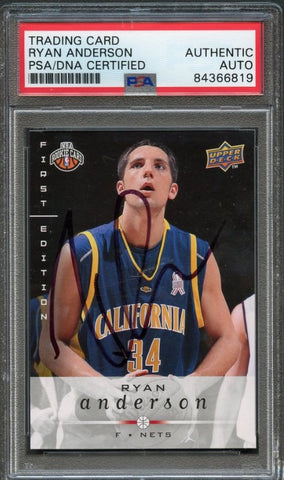 2008-09 Upper Deck #236 Ryan Anderson Signed Card AUTO PSA Slabbed Rookie RC