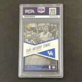 2015-16 Contenders Draft Pick #24 Karl-Anthony Towns Signed Card AUTO PSA Slabbed Kentucky